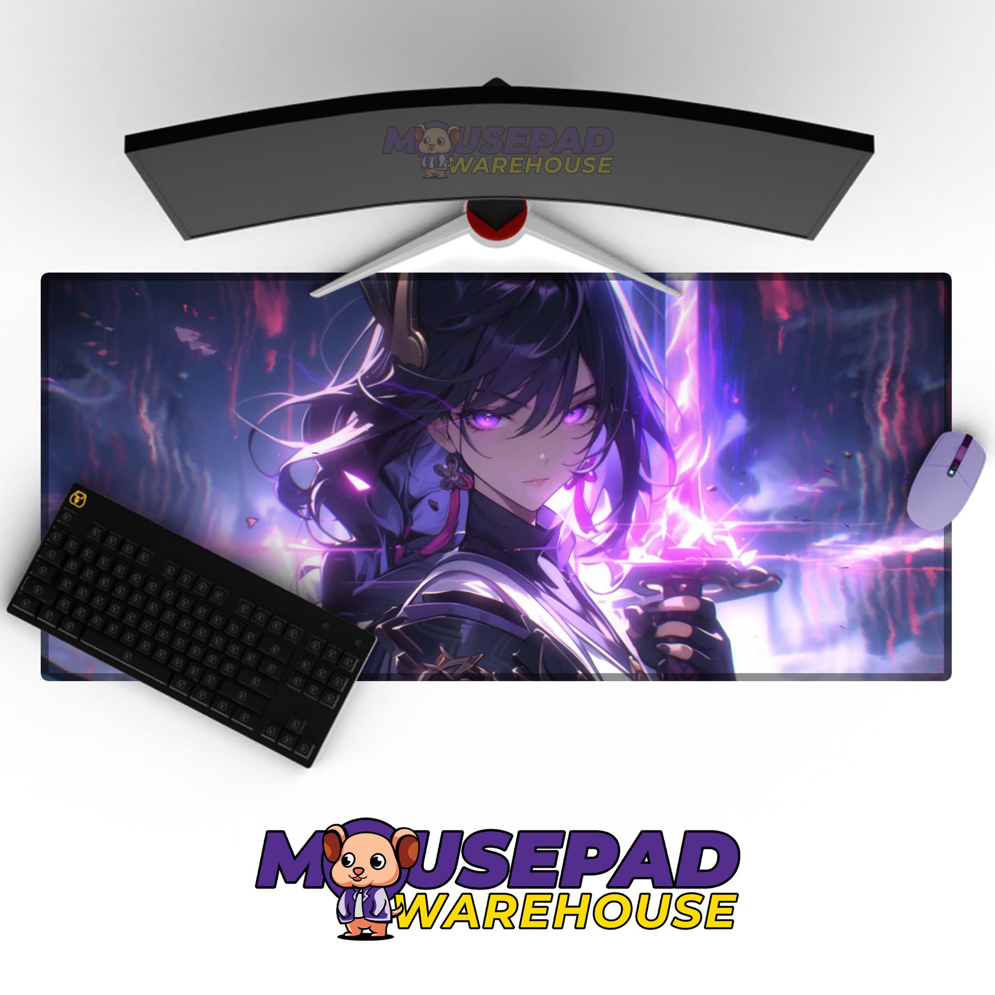 Raiden Genshin Impact V3 Mousepad Mockup