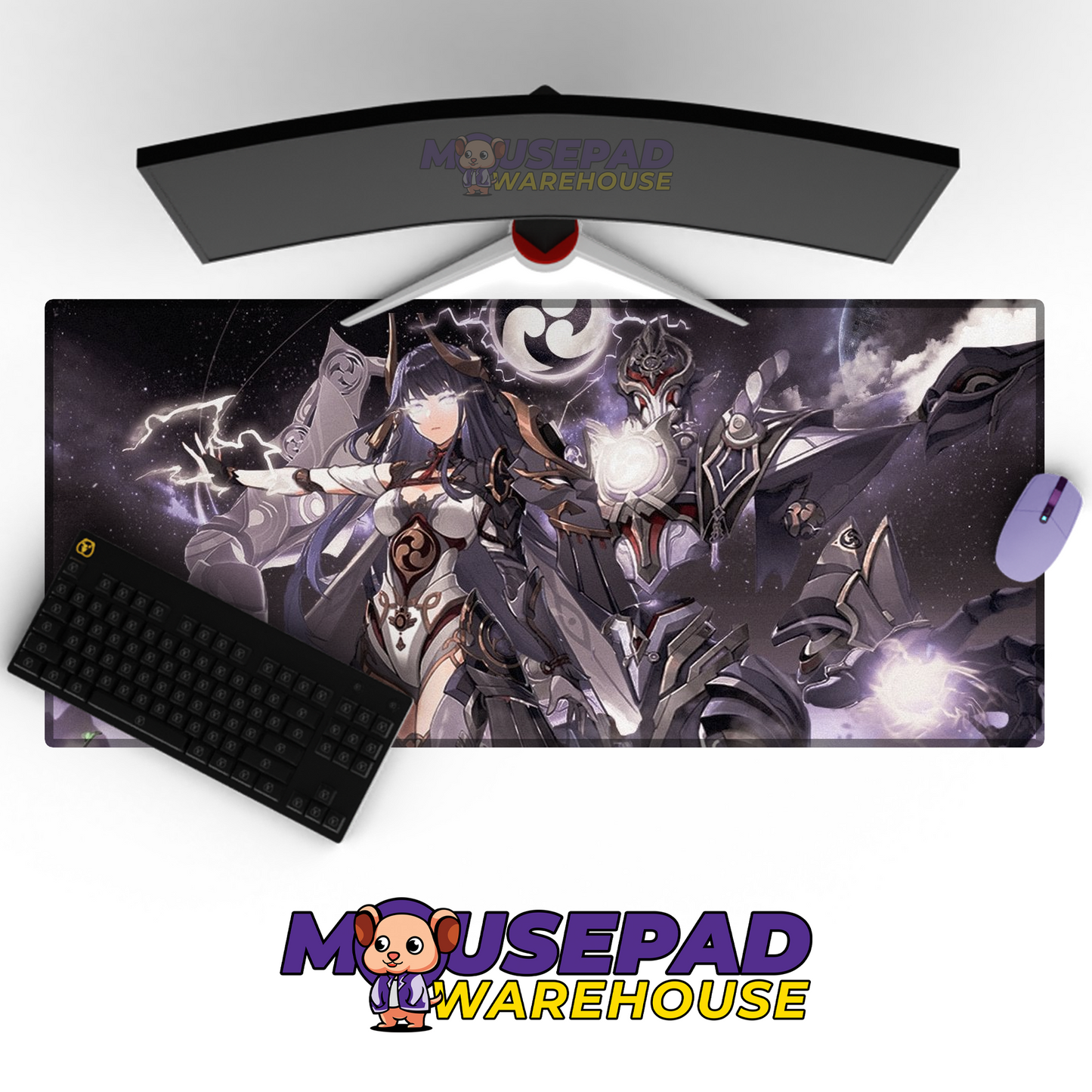 Raiden Genshin Impact V6 Mousepad Mockup