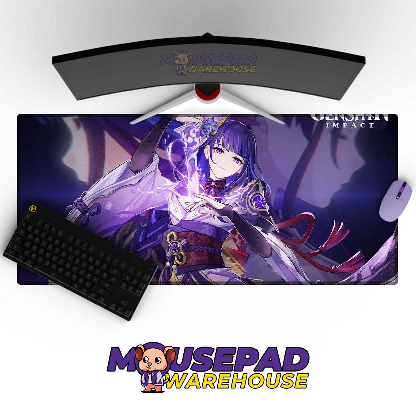Raiden Genshin Impact V7 Mousepad Mockup