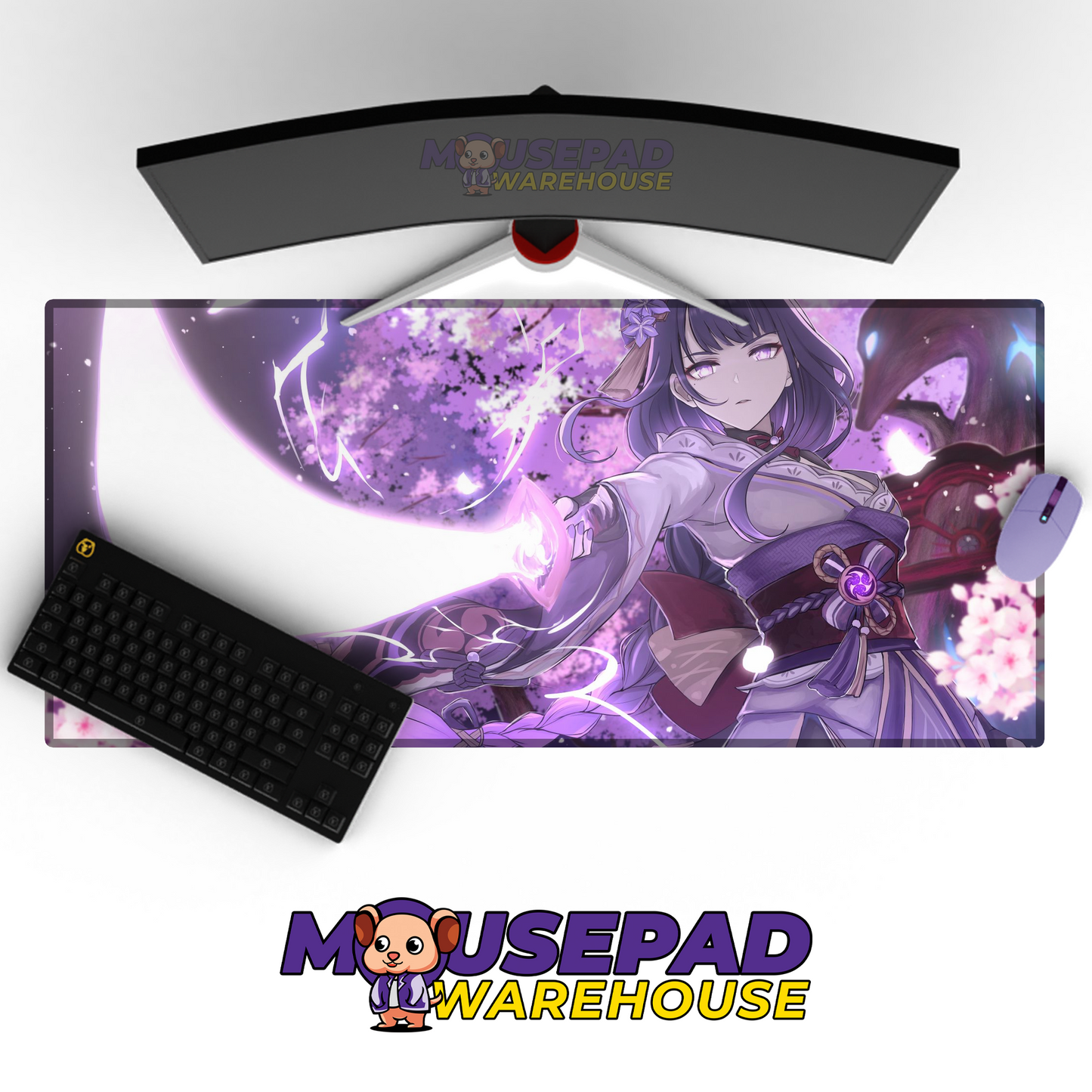 Raiden Genshin Impact V9 Mousepad Mockup