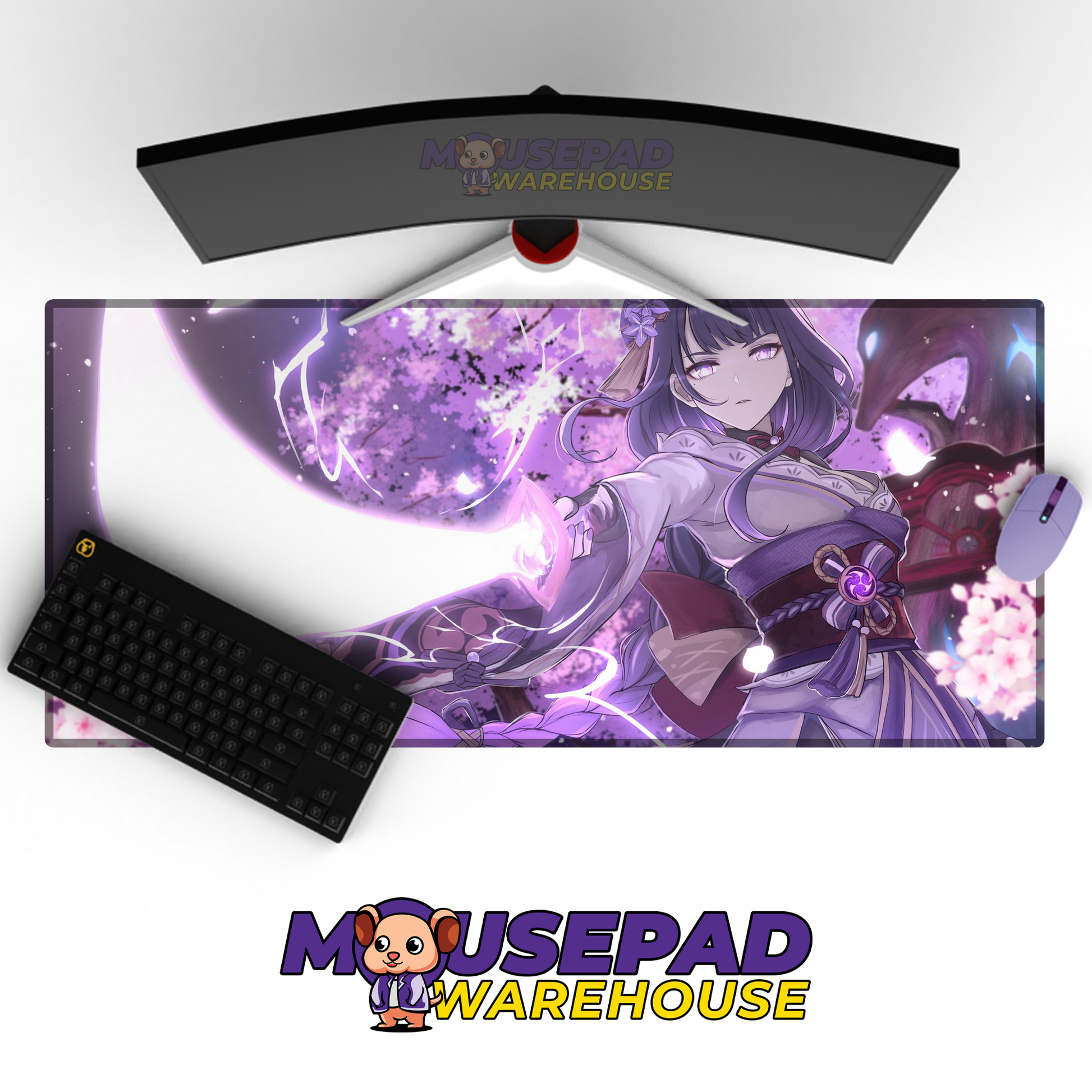 Raiden Genshin Impact V9 Mousepad Mockup