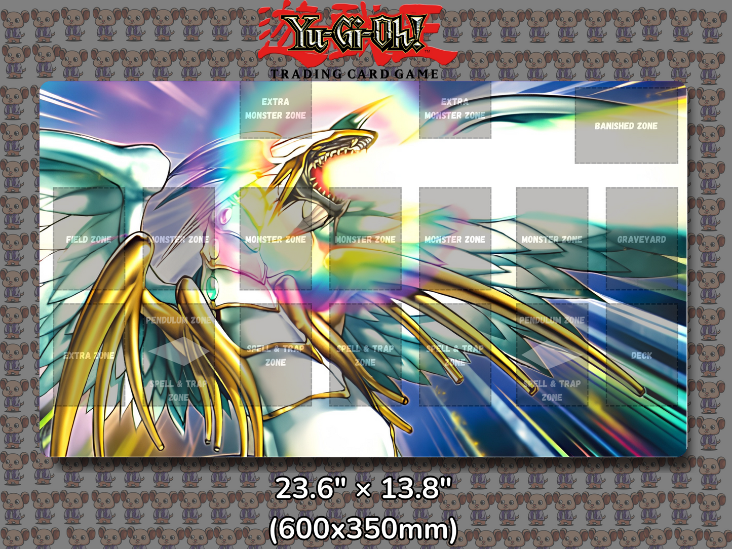 Rainbow Dragon Yu Gi Oh Card Game Playmat Mockup