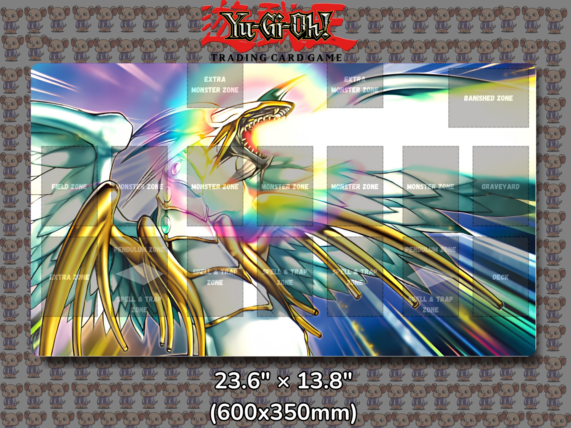 Rainbow Dragon Yu Gi Oh Card Game Playmat Mockup