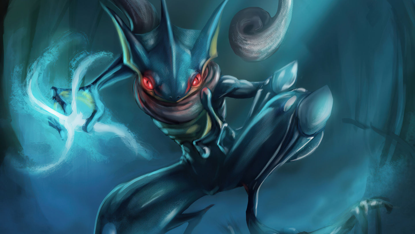 Realistic Greninja Battle Pose