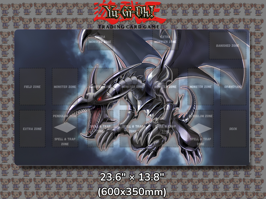 Red Eyes Black Dragon Yu Gi Oh Card Game Playmat Mockup