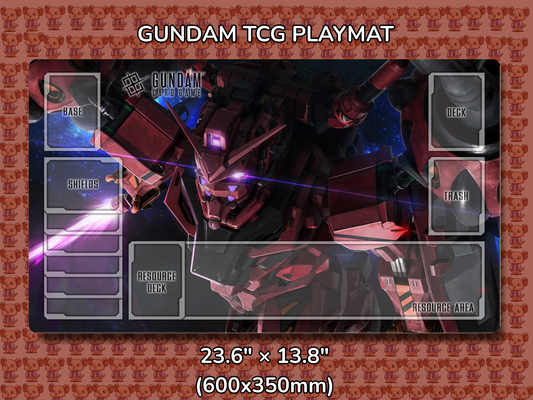 Red Gundam Gundam TCG Playmat Mockup