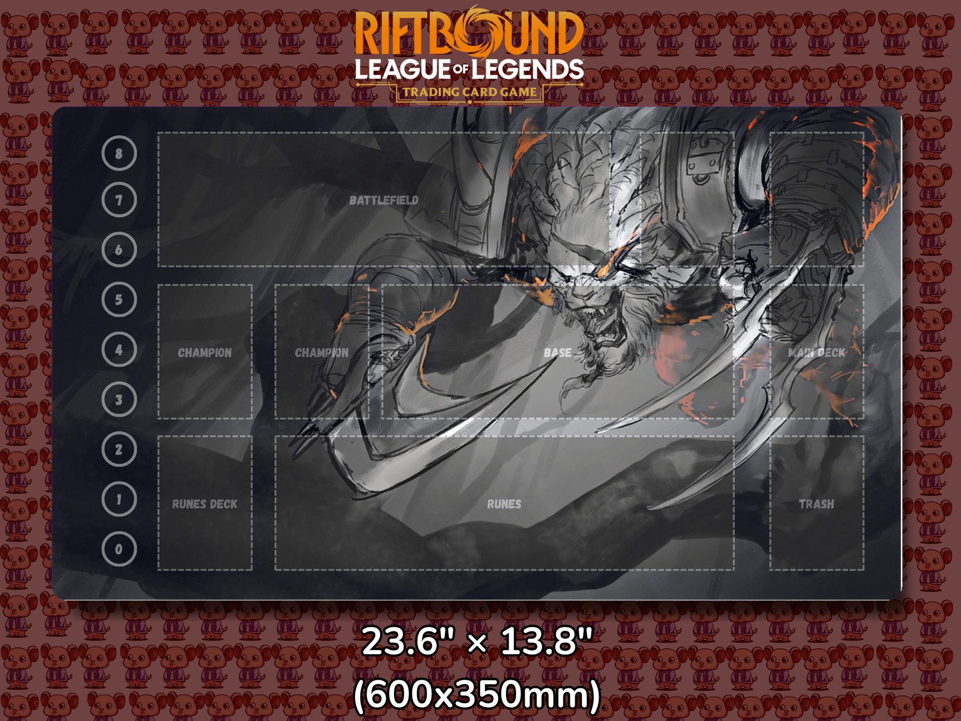 Rengar V11 - RiftBound Trading Card Game Playmat Mockup