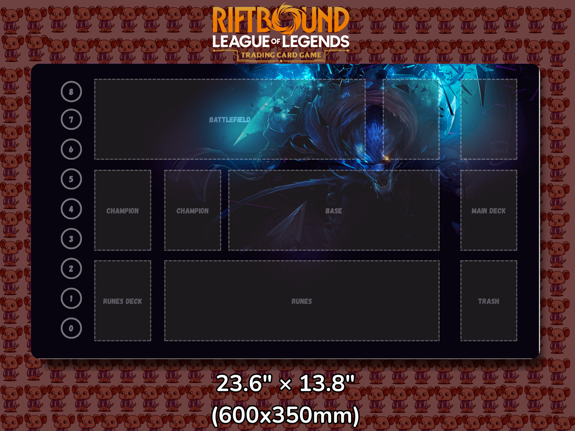 Rengar V12 - RiftBound Trading Card Game Playmat Mockup