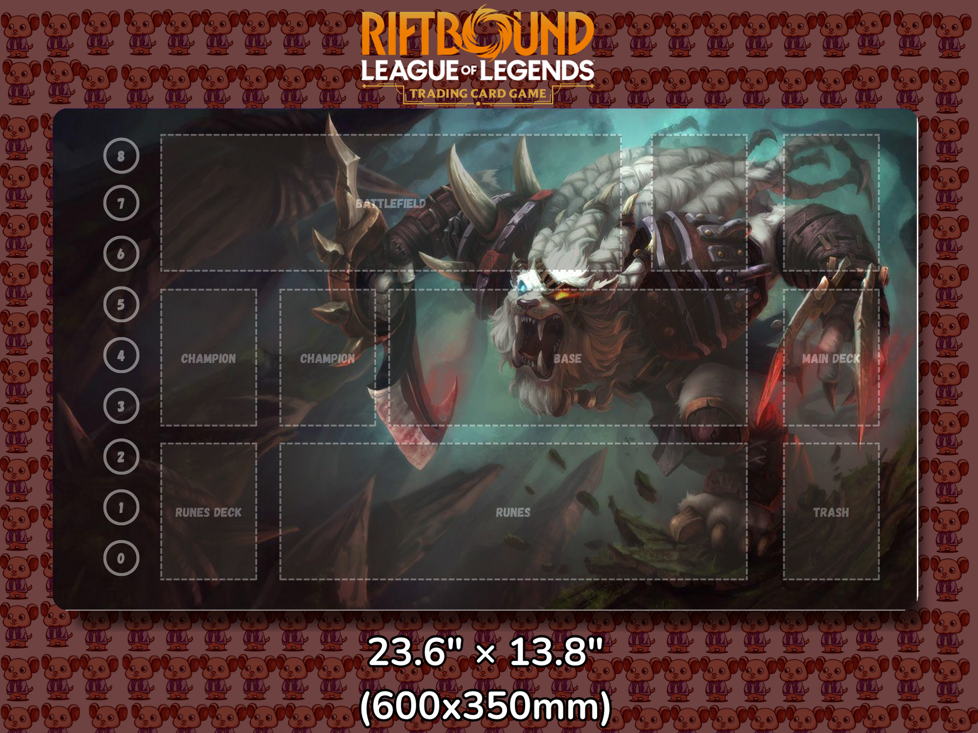 Rengar V14 - RiftBound Trading Card Game Playmat Mockup