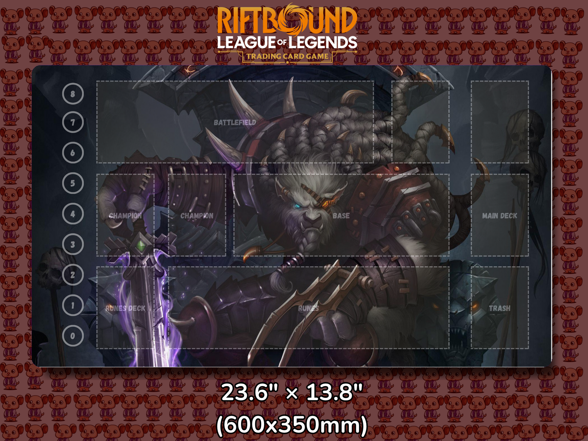 Rengar V17 - RiftBound Trading Card Game Playmat Mockup