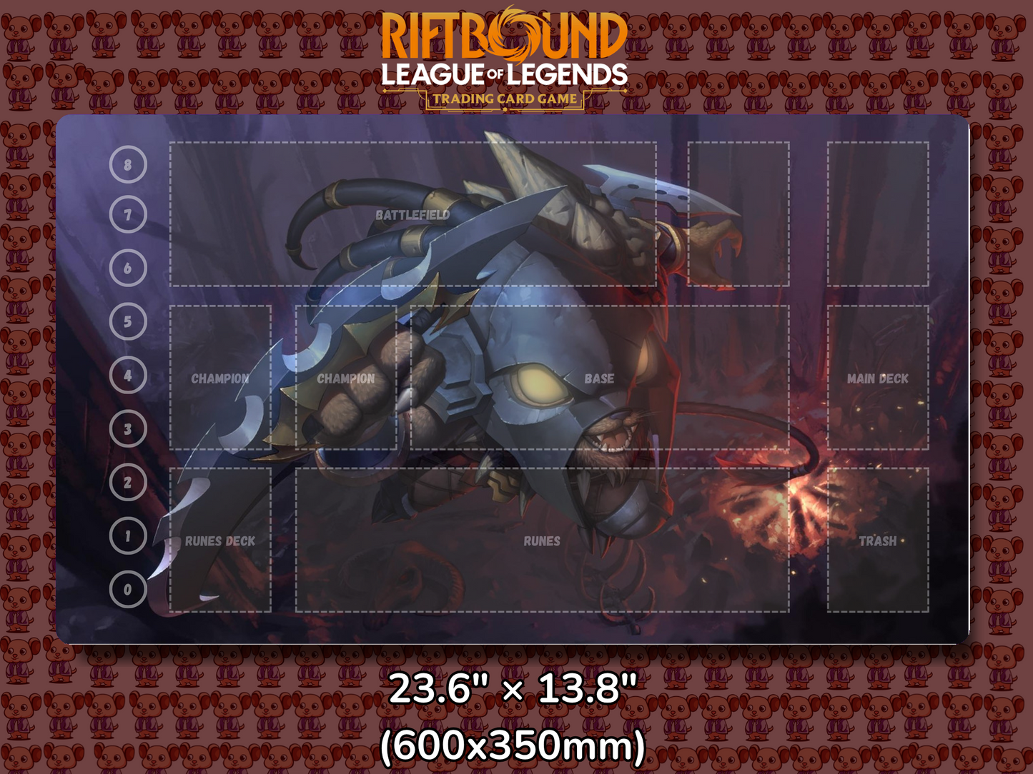Rengar V21 - RiftBound Trading Card Game Playmat Mockup