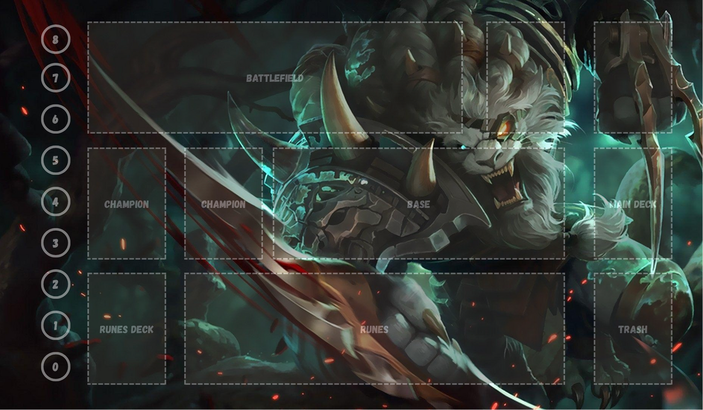 Rengar V26 - RiftBound Trading Card Game Playmat