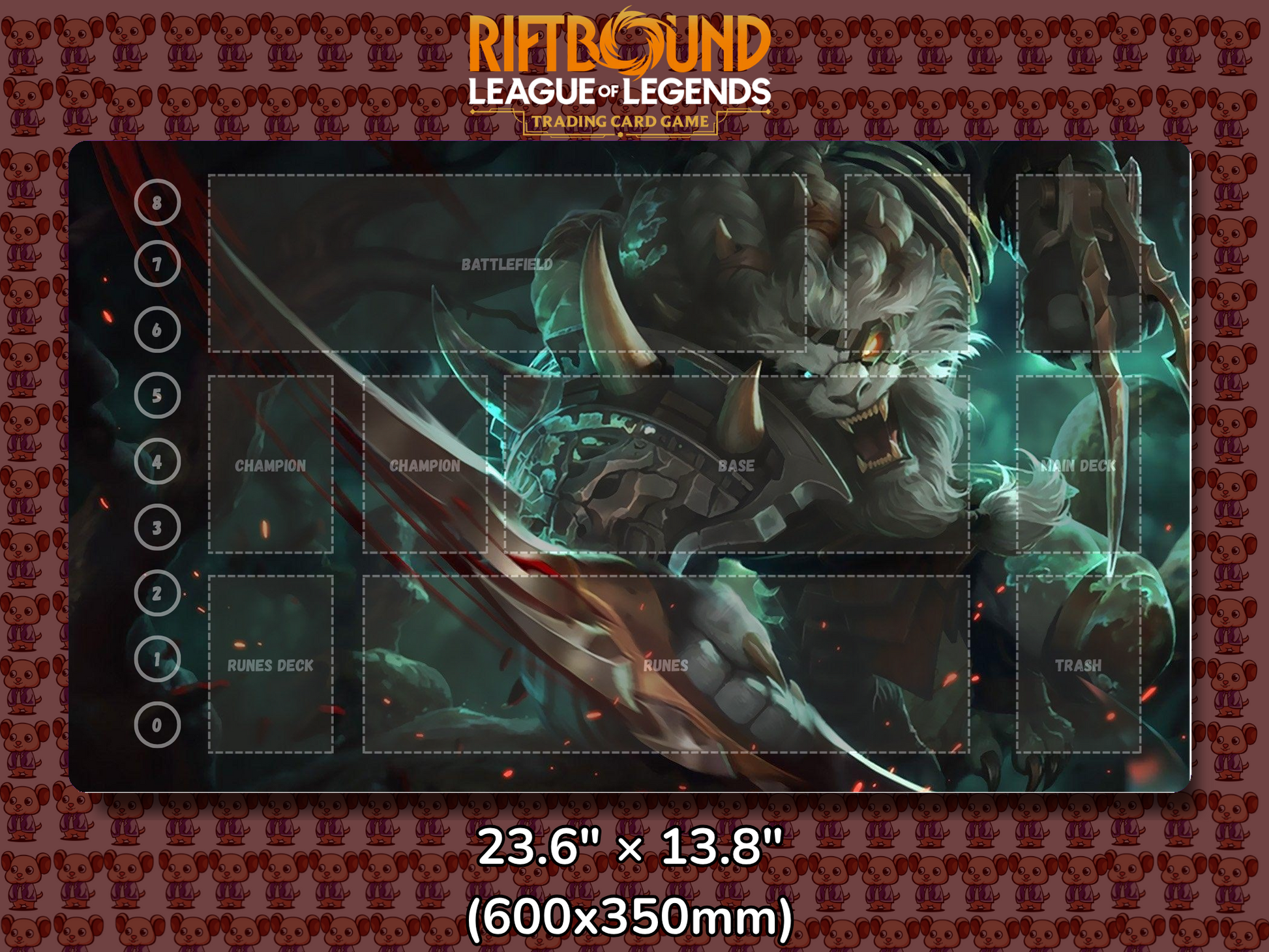 Rengar V26 - RiftBound Trading Card Game Playmat Mockup