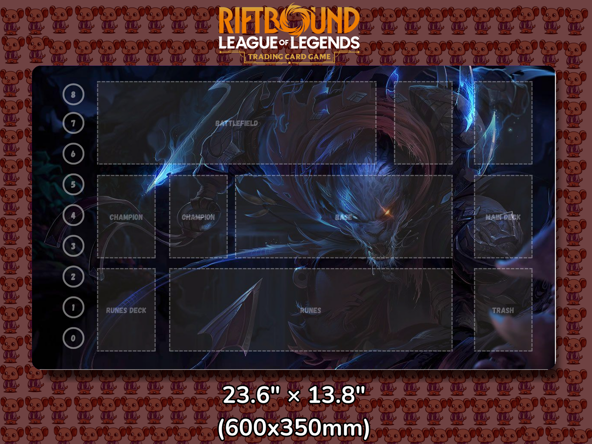 Rengar V27 - RiftBound Trading Card Game Playmat Mockup