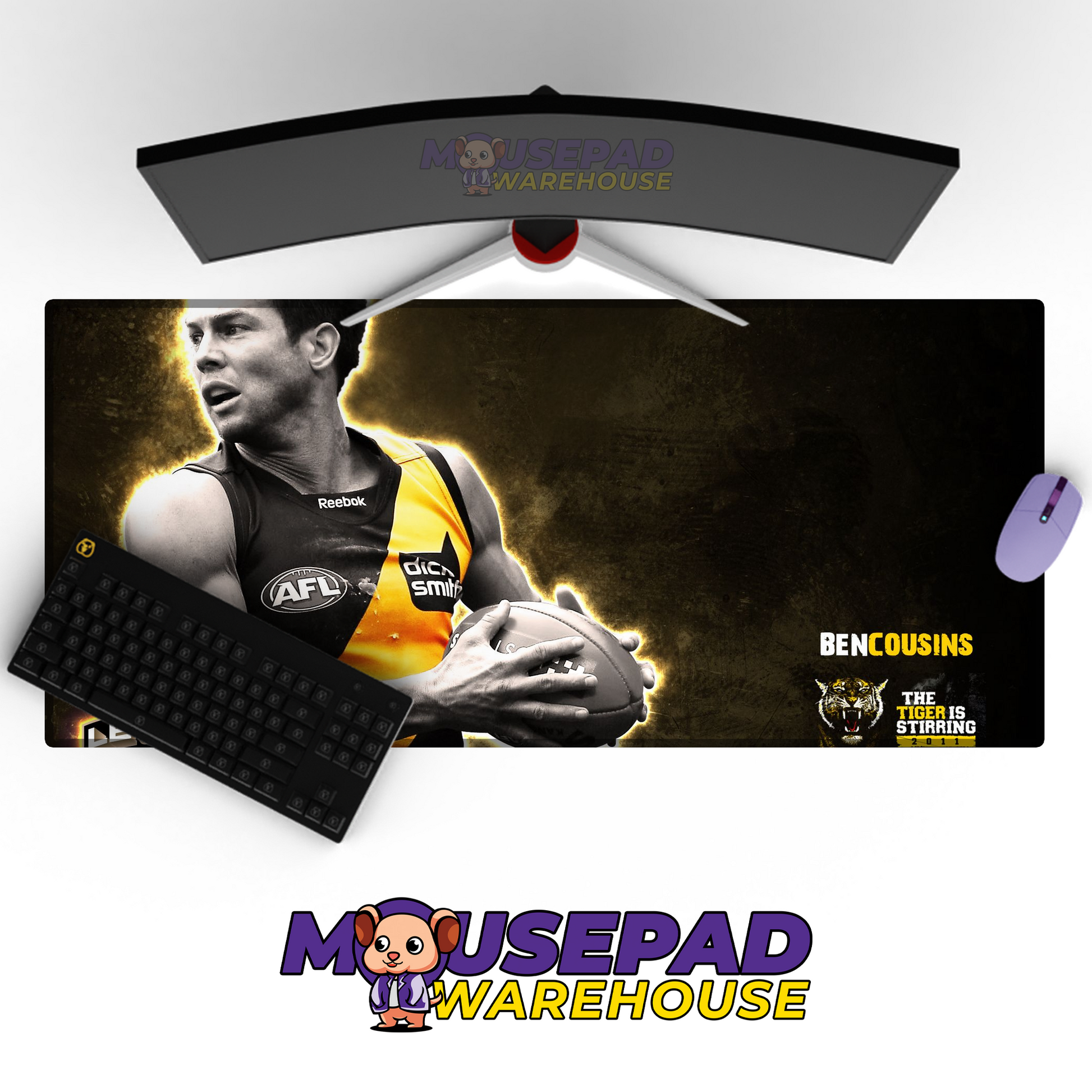 Richmond Tigers V11 Mousepad Deskmat Mockup