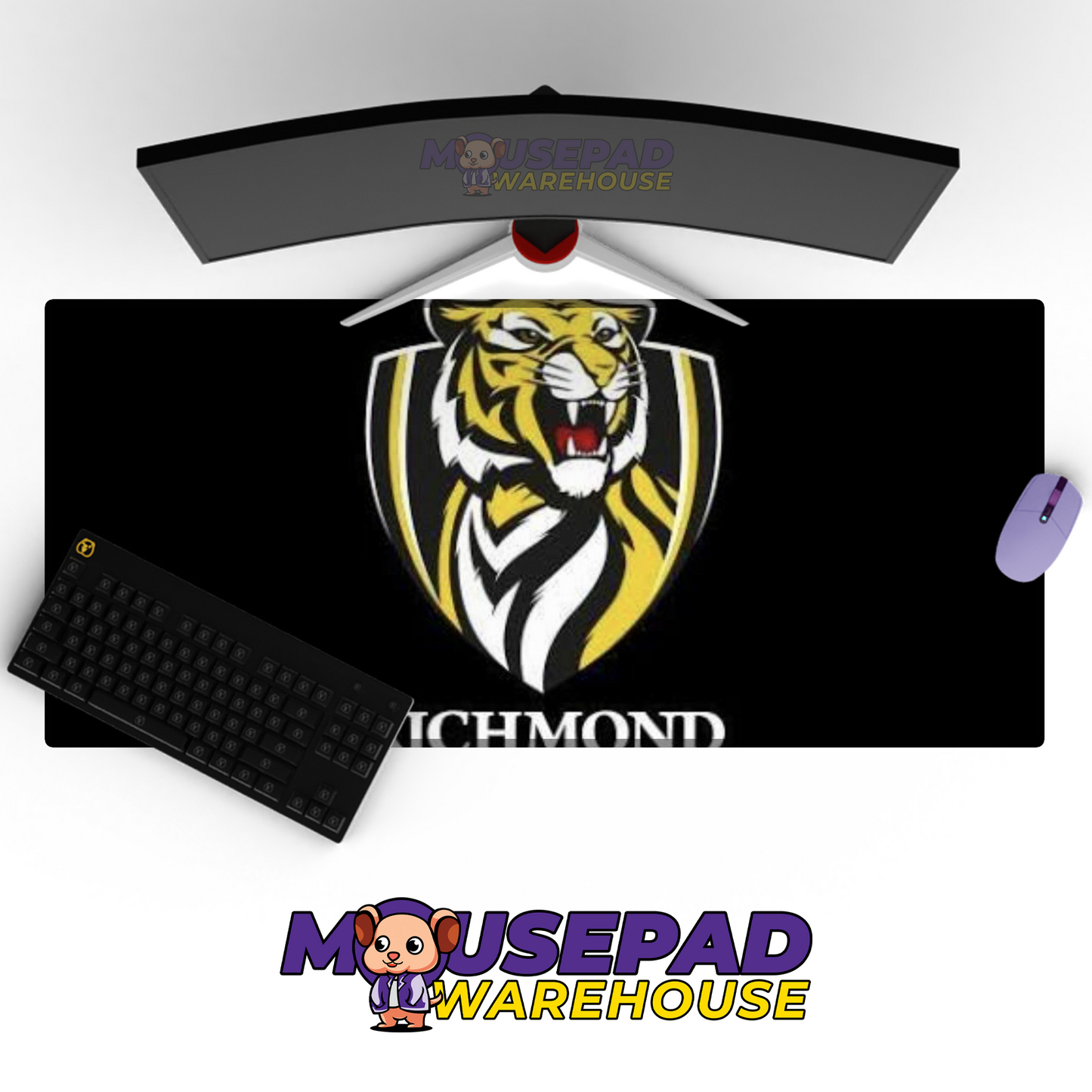 Richmond Tigers V1 Mousepad Deskmat Mockup