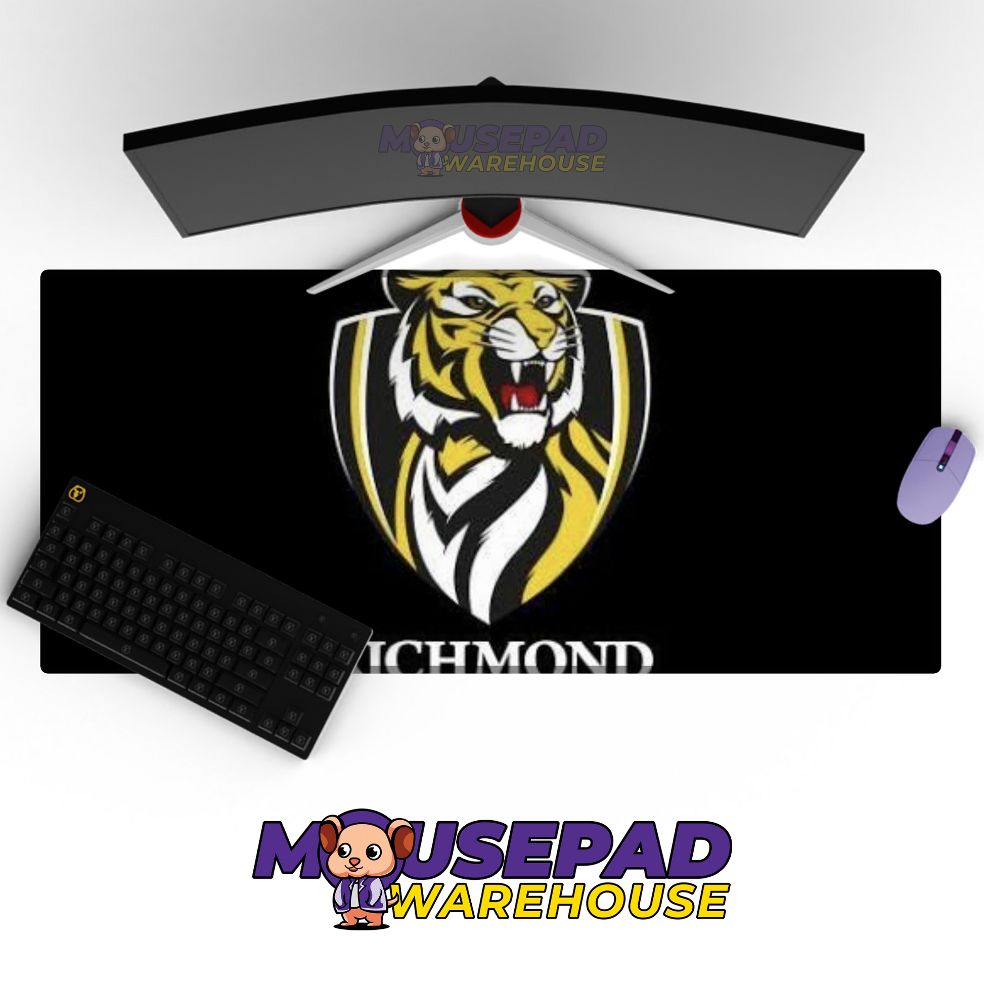 Richmond Tigers V1 Mousepad Deskmat Mockup