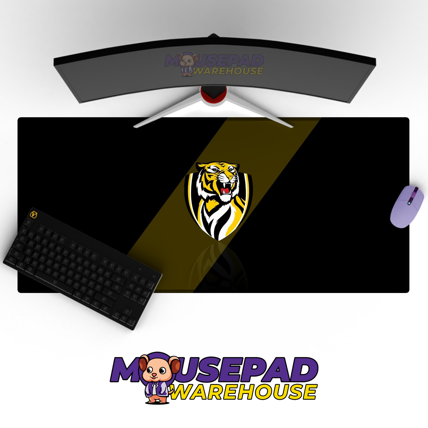 Richmond Tigers V2 Mousepad Deskmat Mockup