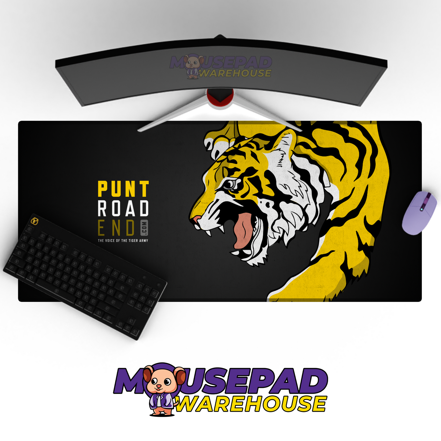 Richmond Tigers V3 Mousepad Deskmat Mockup