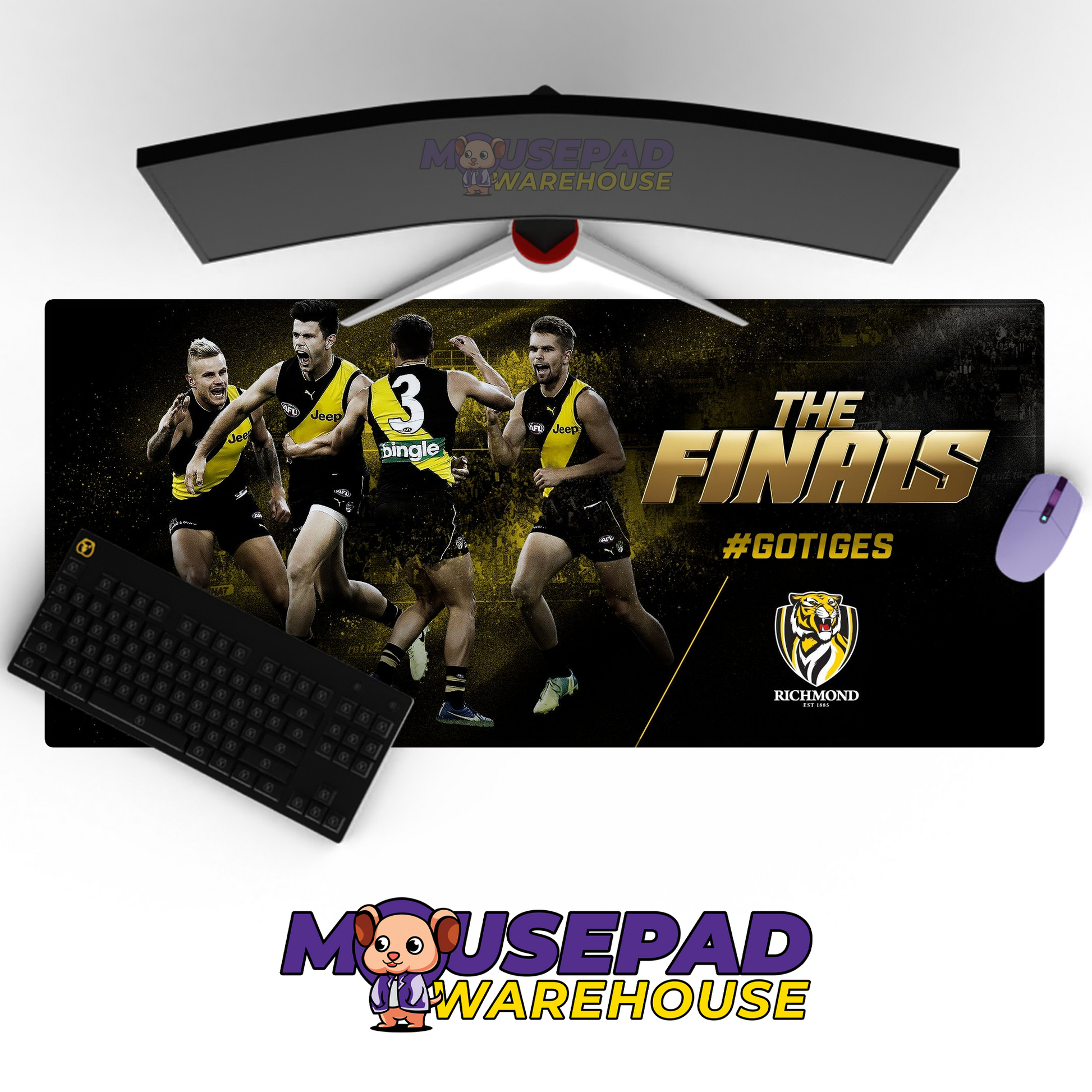 Richmond Tigers V8 Mousepad Deskmat Mockup