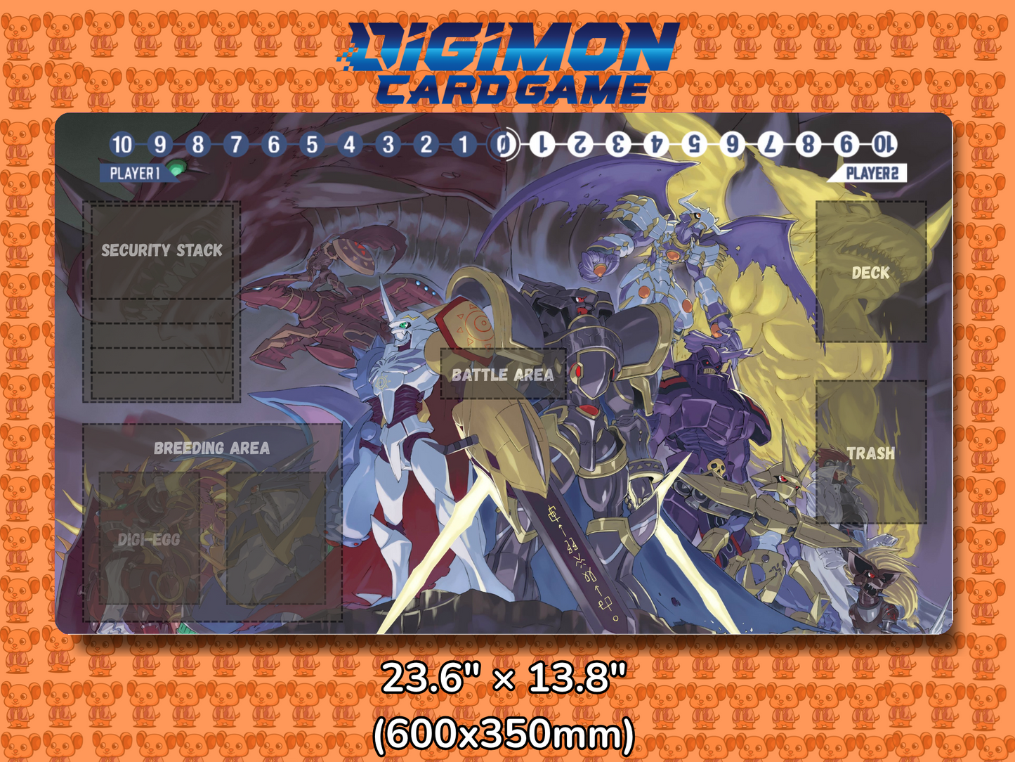 Royal Knights V1 Digimon Card Game Playmat Mockup