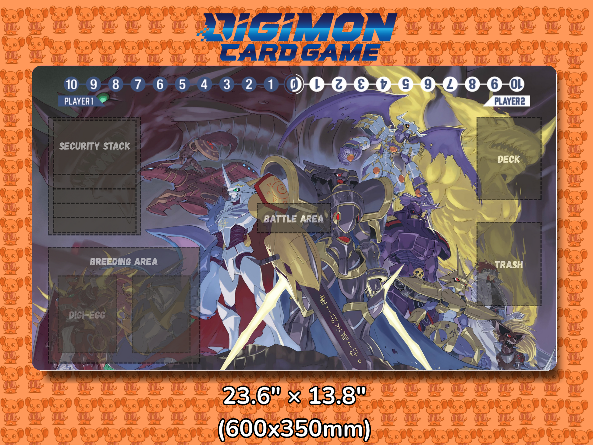 Royal Knights V1 Digimon Card Game Playmat Mockup