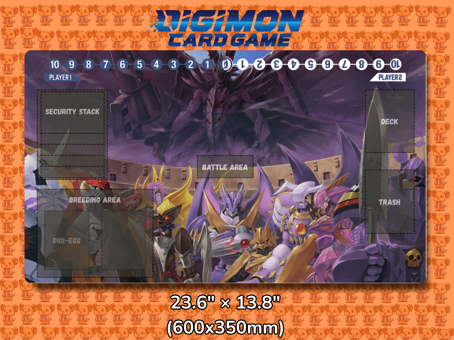 Royal Knights V2 Digimon Card Game Playmat Mockup