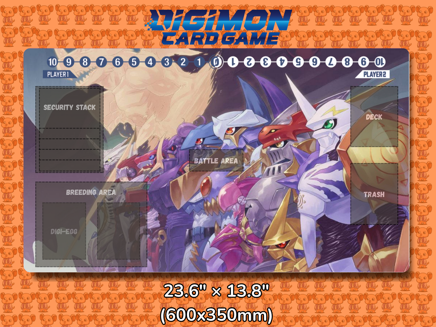 Royal Knights V3 Digimon Card Game Playmat Mockup