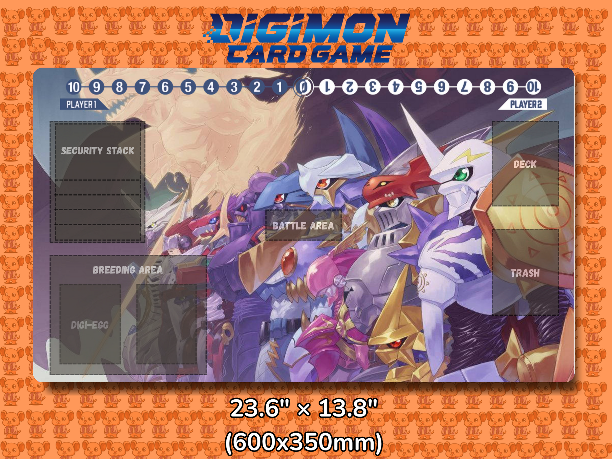Royal Knights V3 Digimon Card Game Playmat Mockup