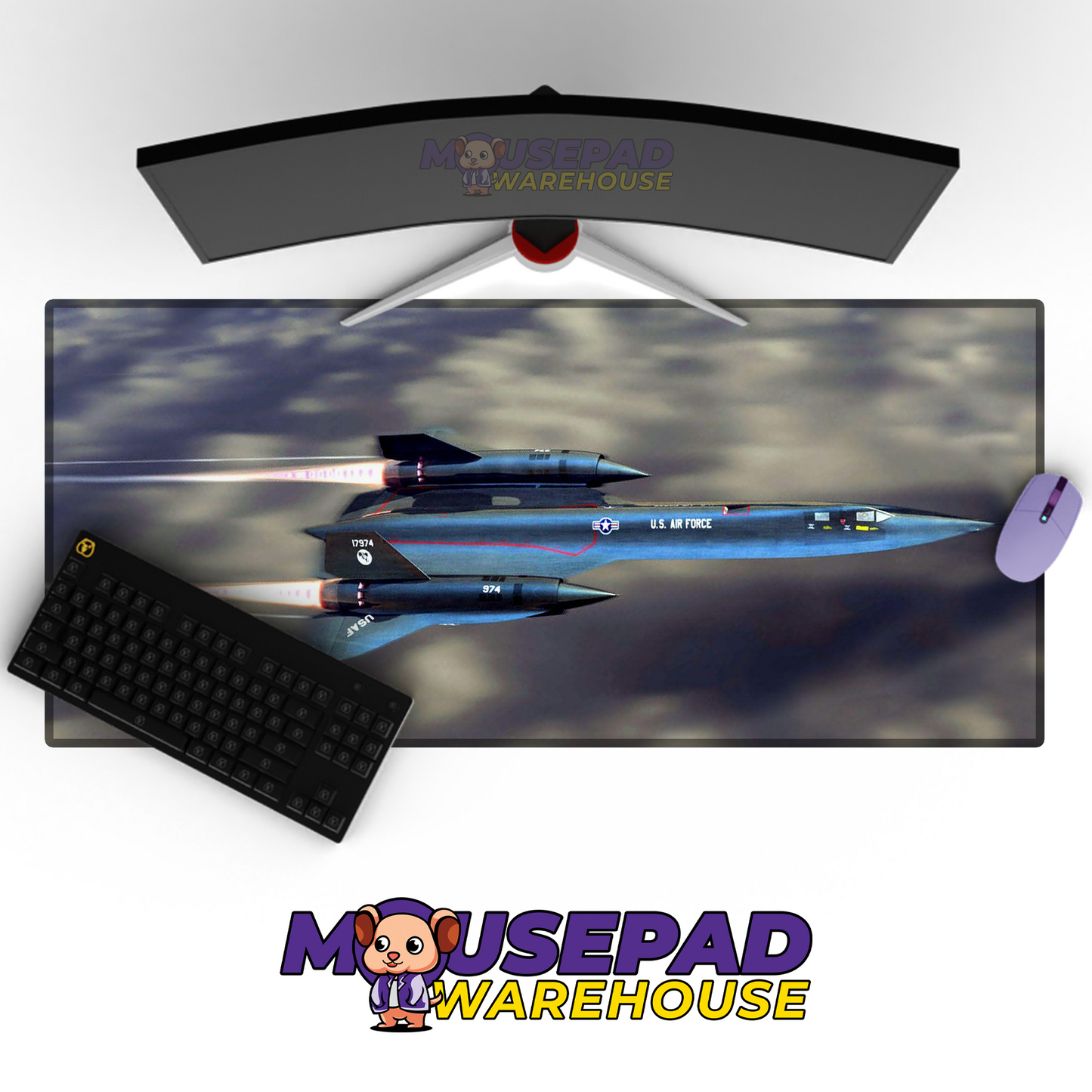SR-71 Blackbird V8 Mousepad Deskmat Mockup