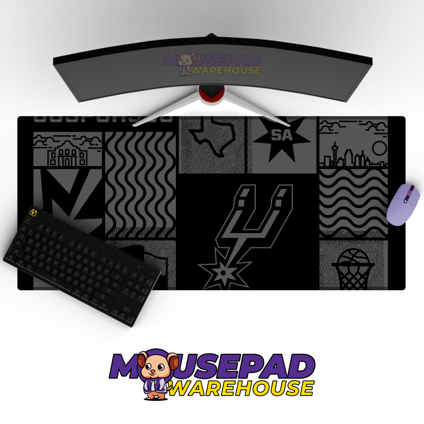 San Antonio Spurs V8 Mousepad Mockup