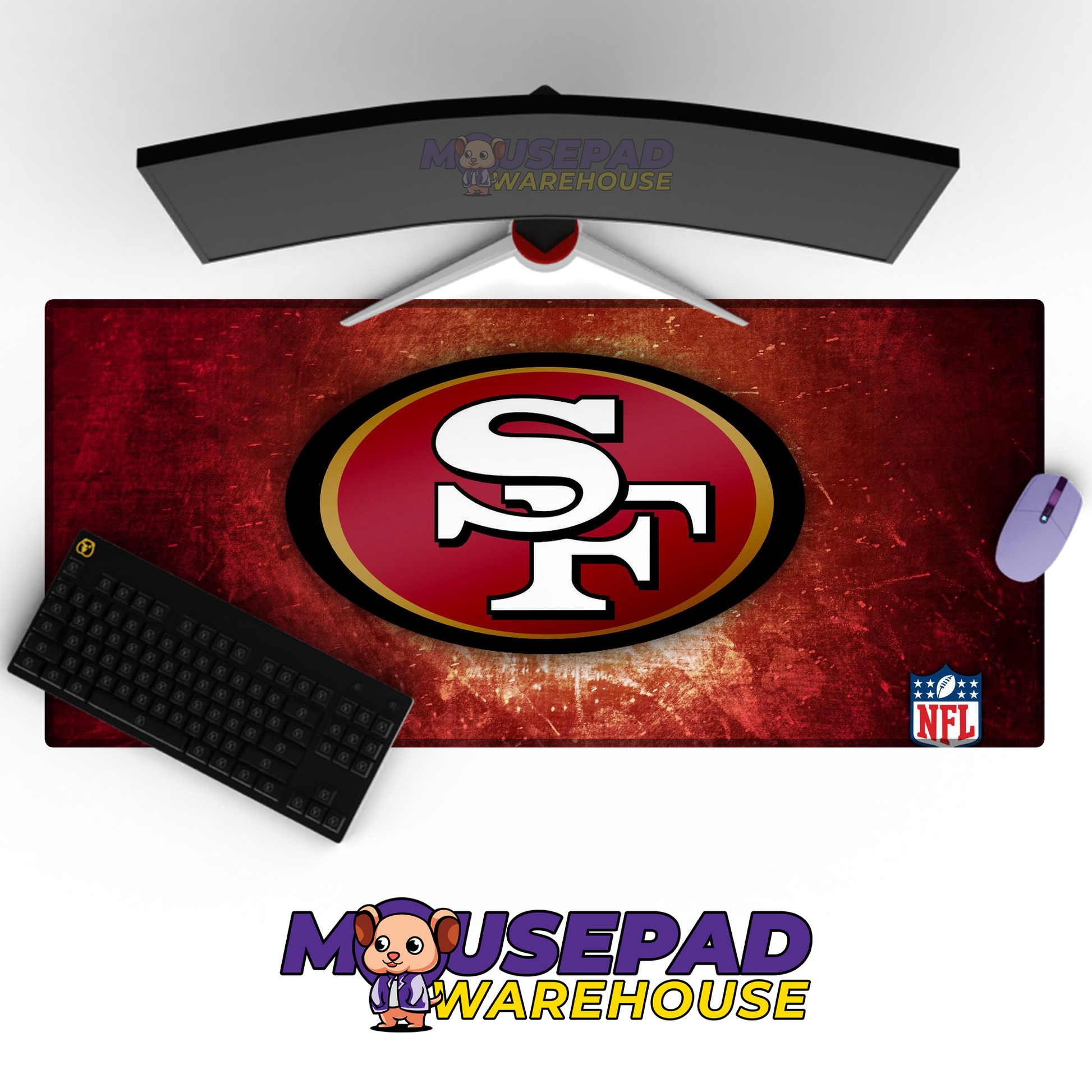 San Francisco 49ers V10 Mousepad Deskmat Mockup