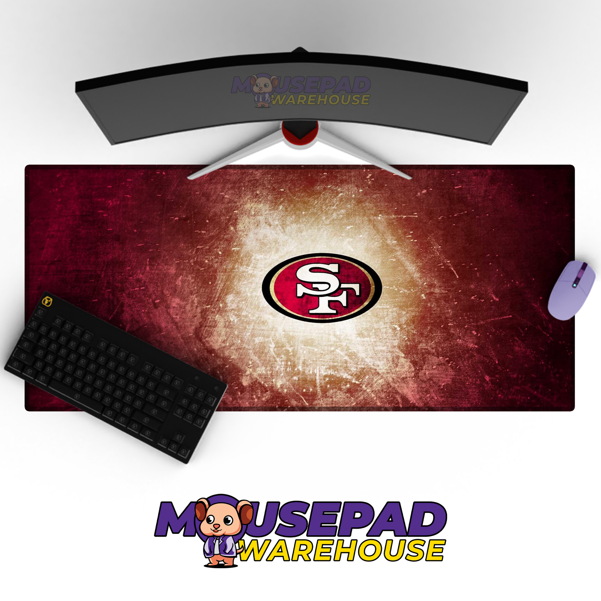 San Francisco 49ers V11 Mousepad Deskmat Mockup