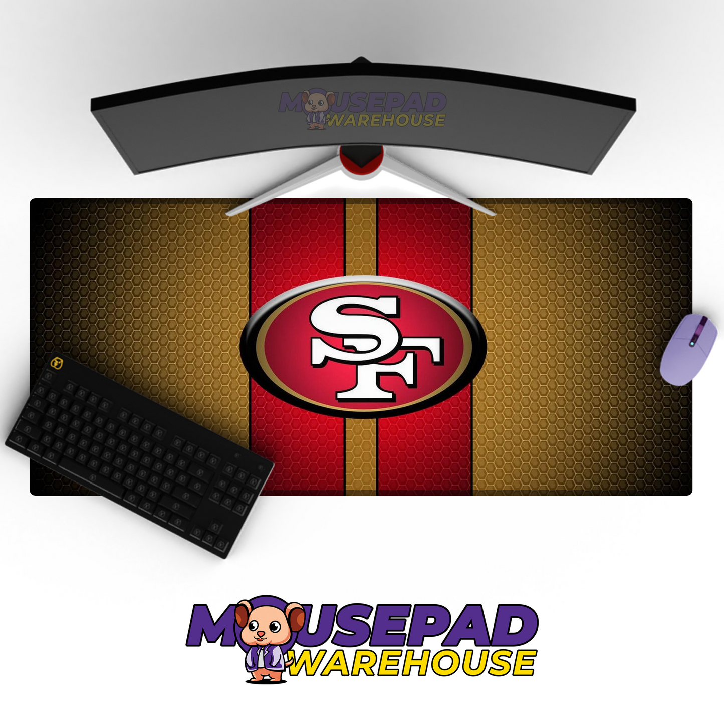 San Francisco 49ers V12 Mousepad Deskmat Mockup