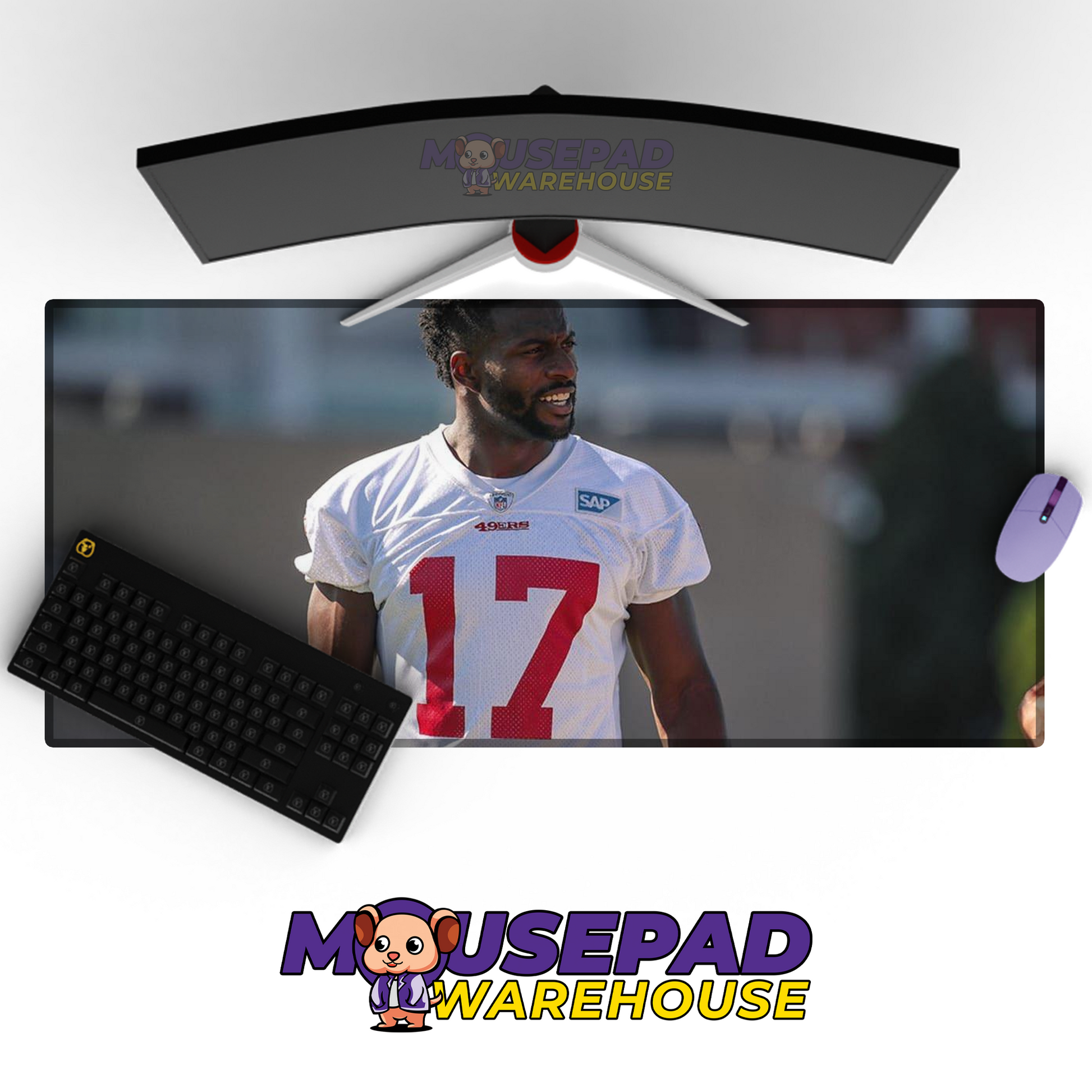 San Francisco 49ers V19 Mousepad Deskmat Mockup
