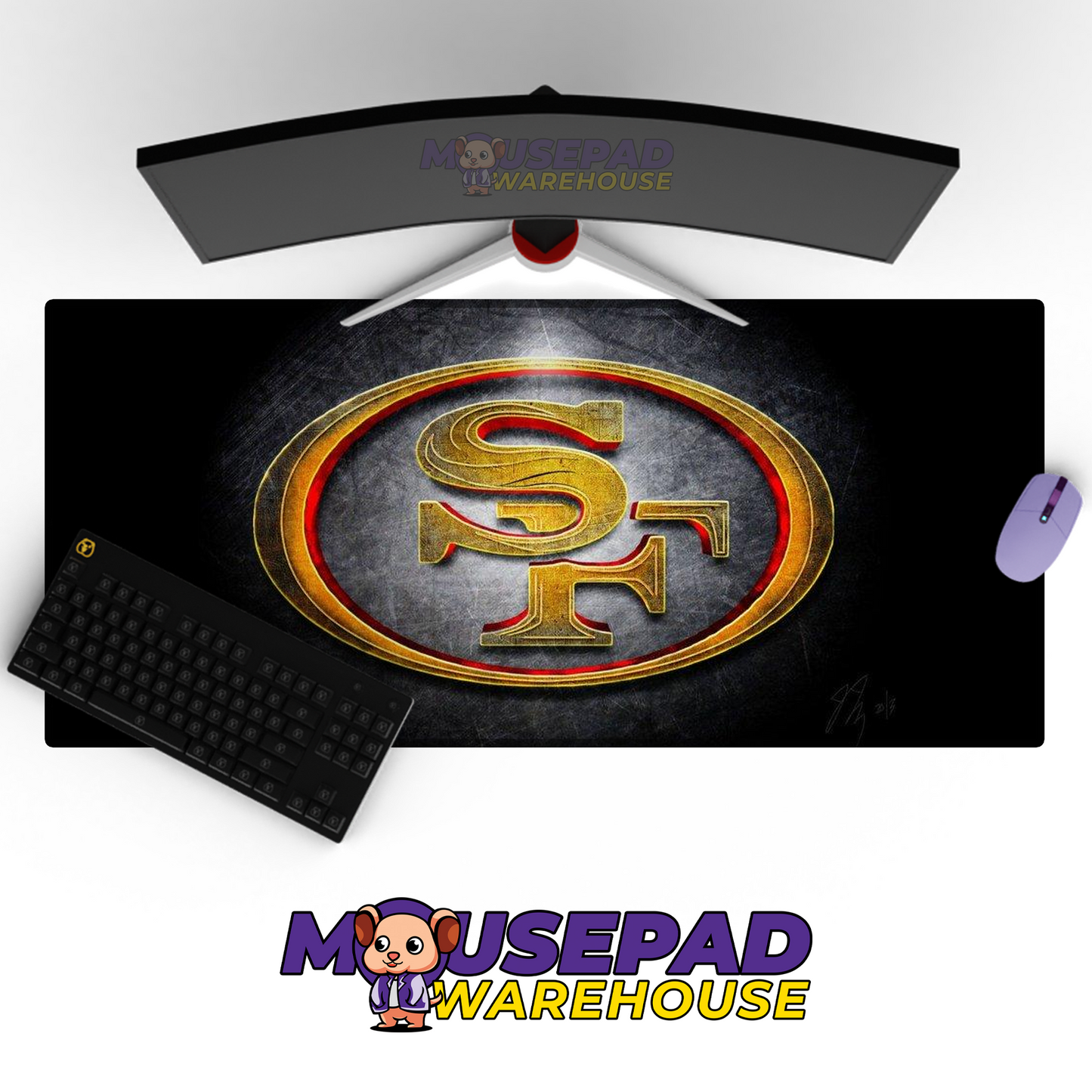 San Francisco 49ers V23 Mousepad Deskmat Mockup