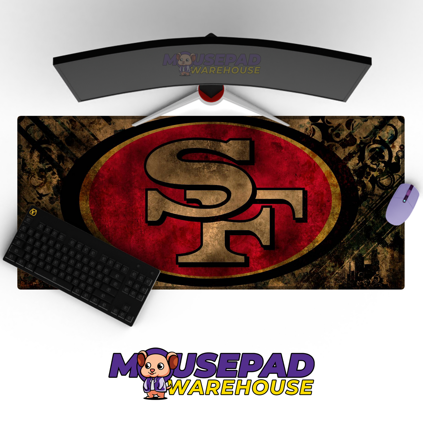 San Francisco 49ers V2 Mousepad Deskmat Mockup