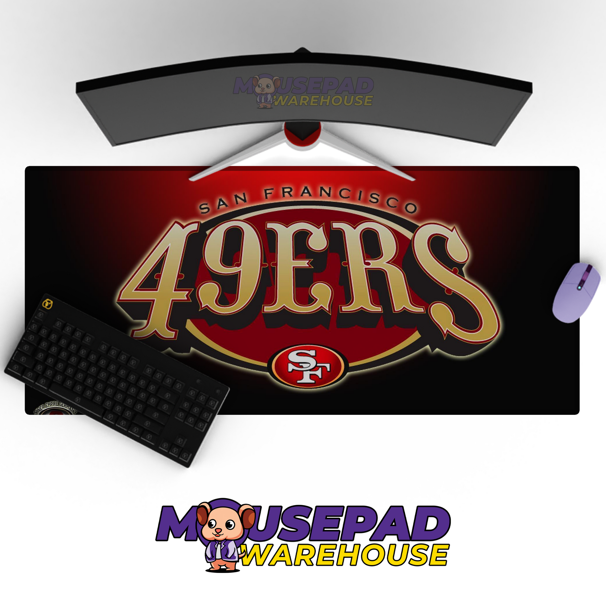 San Francisco 49ers V3 Mousepad Deskmat Mockup