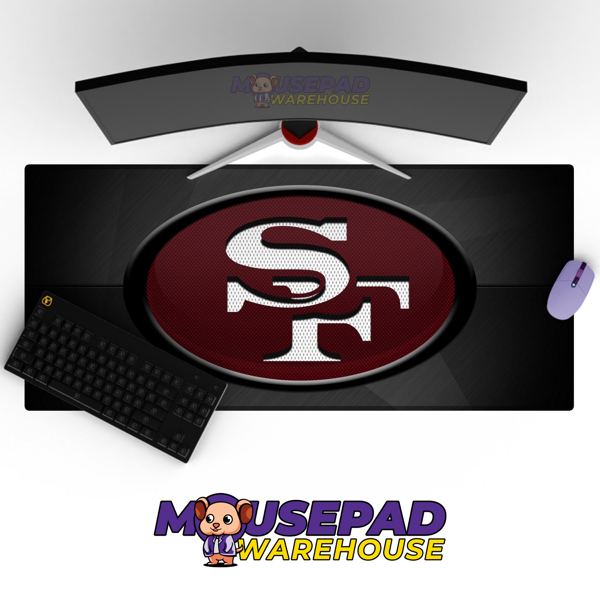 San Francisco 49ers V4 Mousepad Deskmat Mockup