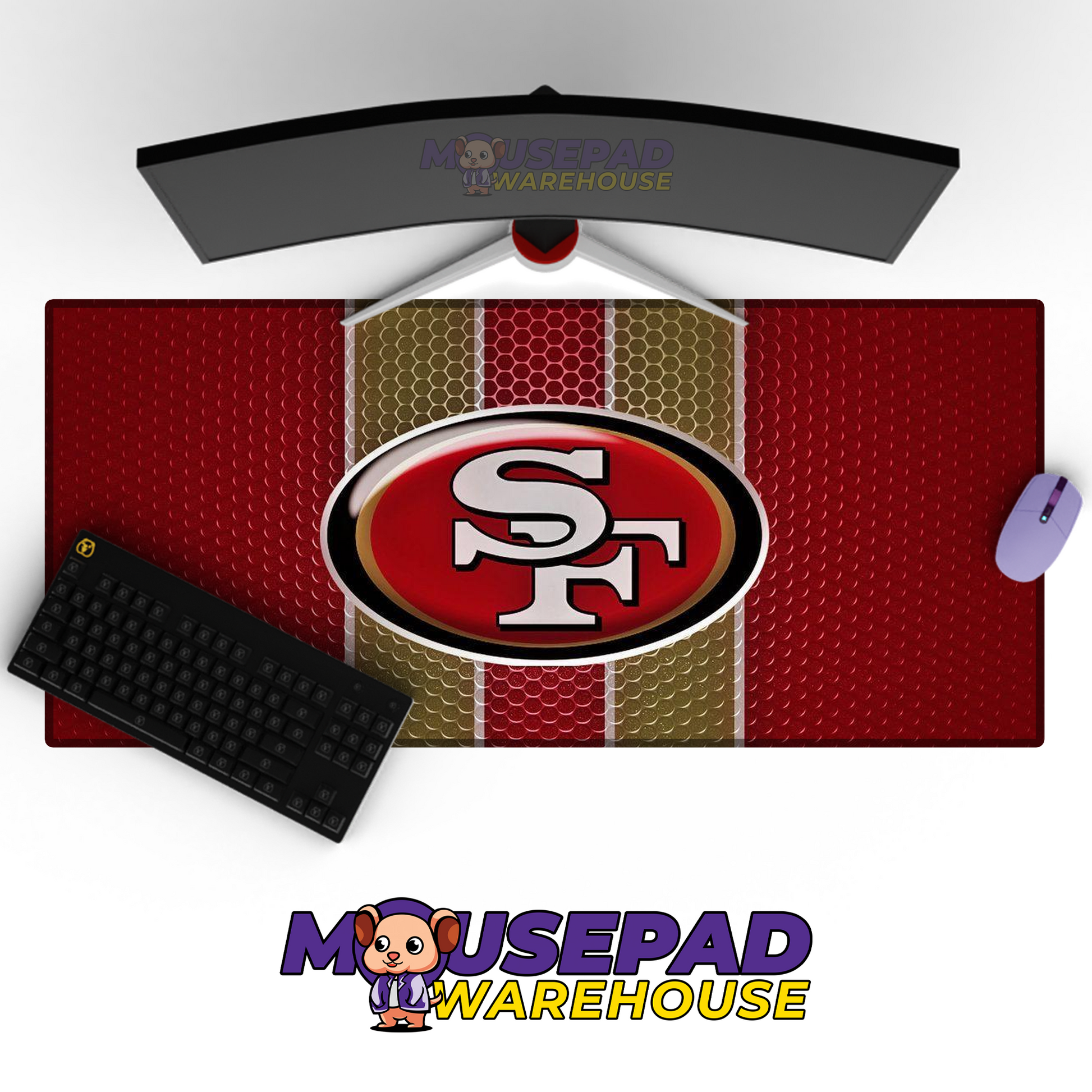San Francisco 49ers V5 Mousepad Deskmat Mockup