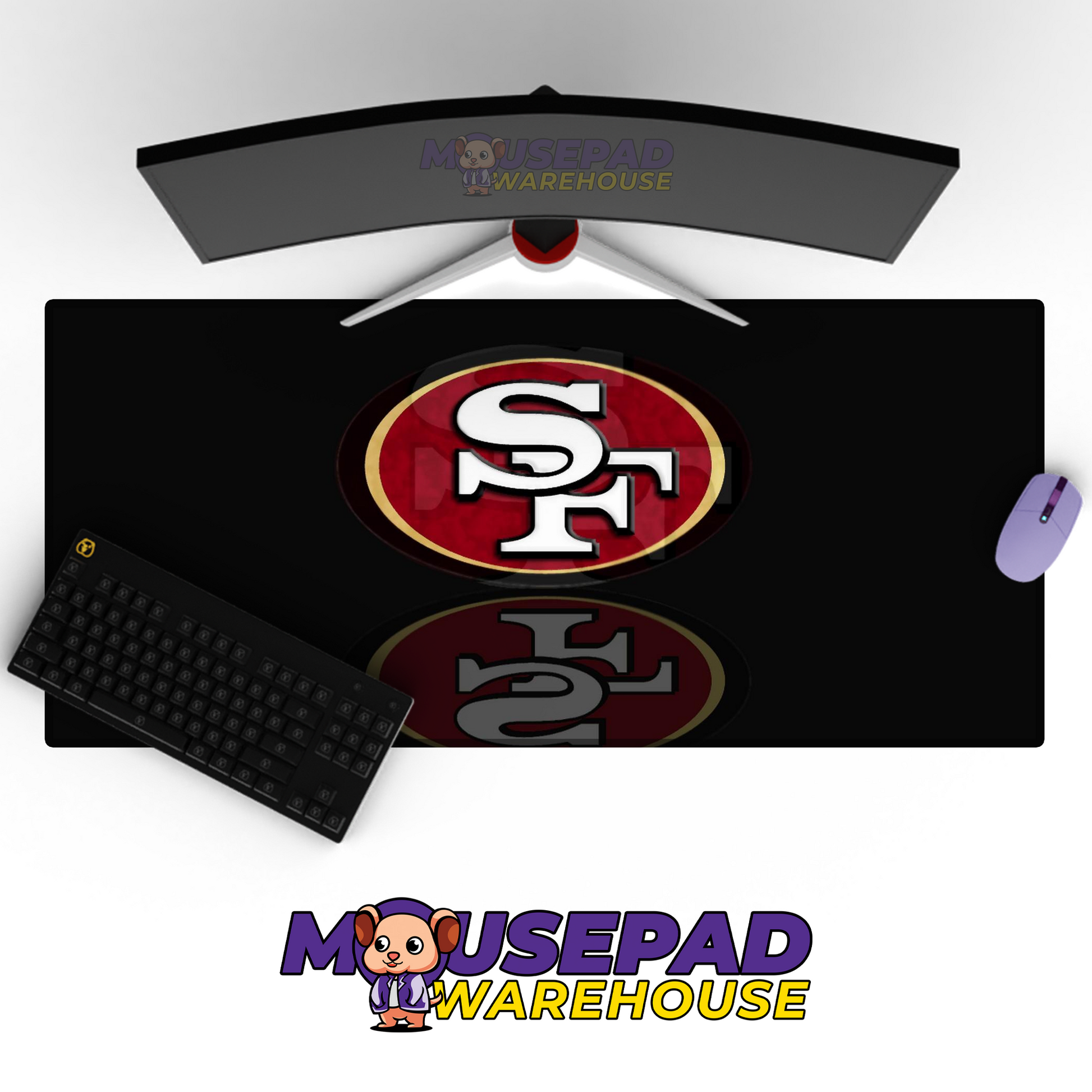 San Francisco 49ers V8 Mousepad Deskmat Mockup