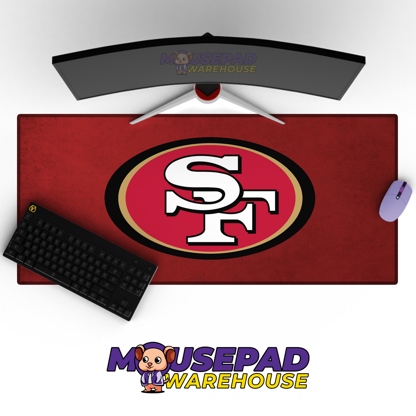 San Francisco 49ers V9 Mousepad Deskmat Mockup