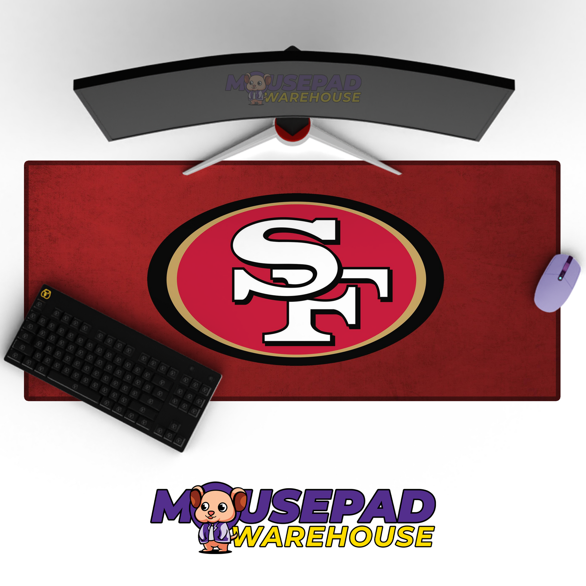 San Francisco 49ers V9 Mousepad Deskmat Mockup