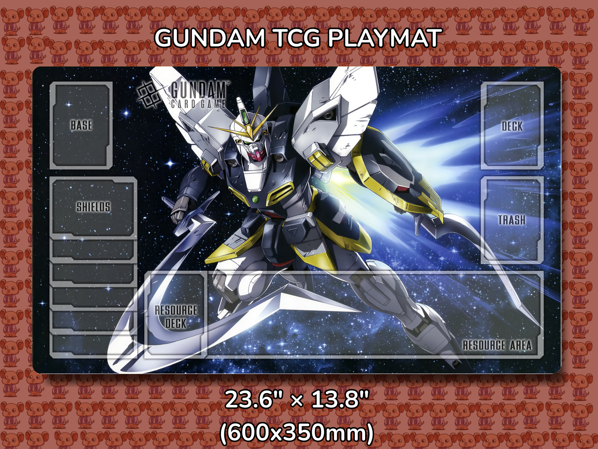 Sandrock Custom Gundam TCG Playmat Mockup