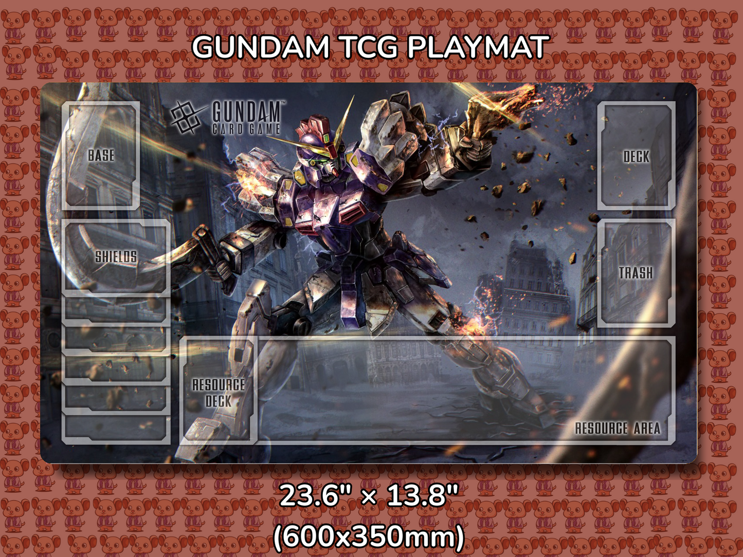 Sandrock EW Gundam TCG Playmat Mockup