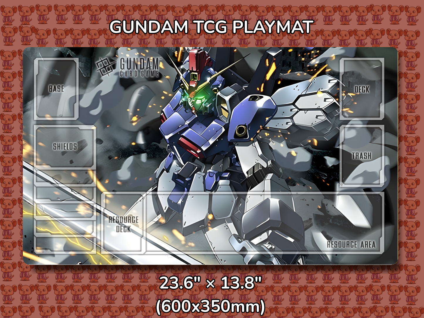Sandrock Gundam TCG Playmat Mockup