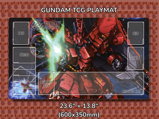 Sazabi Gundam TCG Playmat Mockup