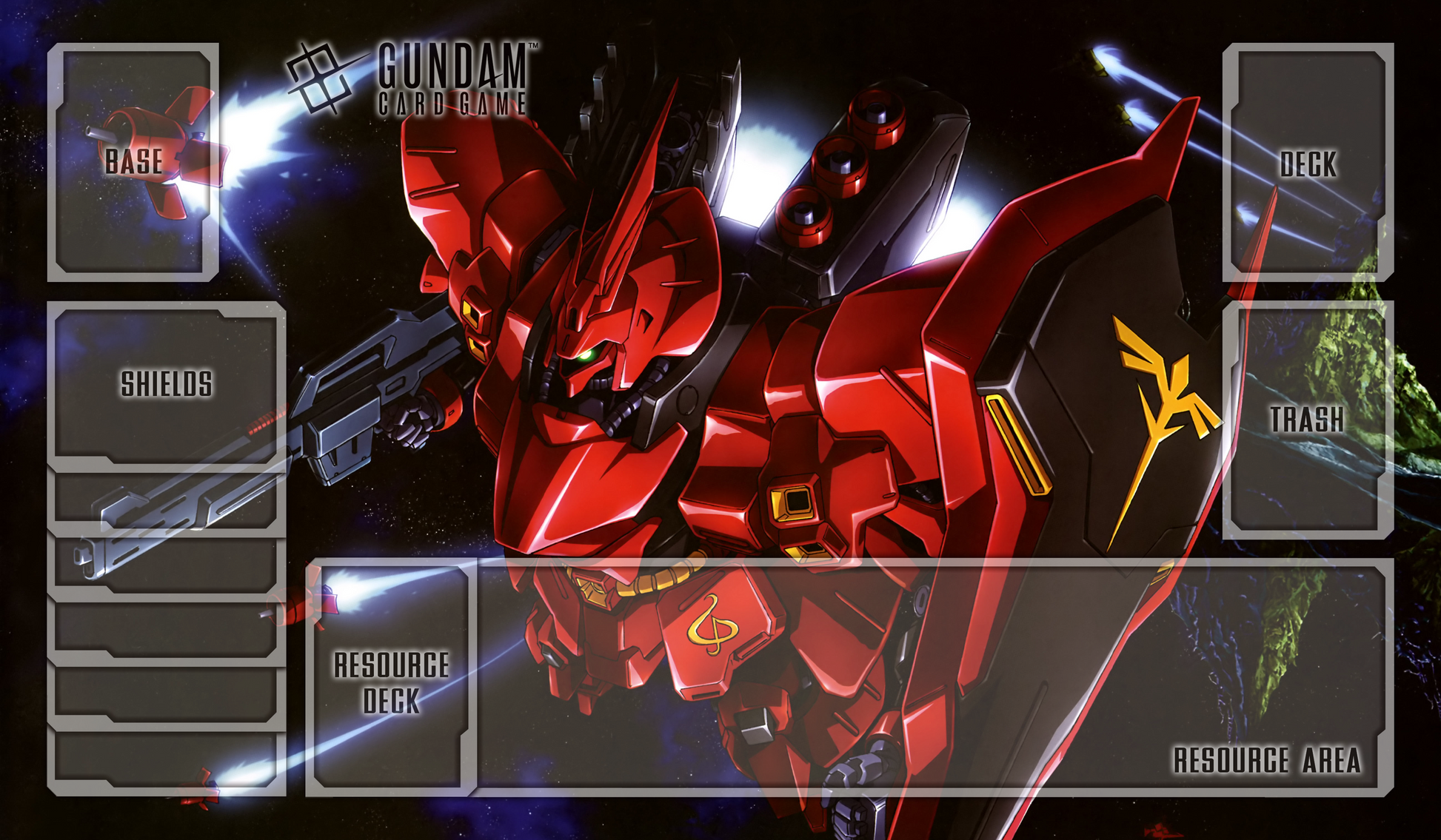 Sazabi Playmat PNG Gundam TCG Playmat