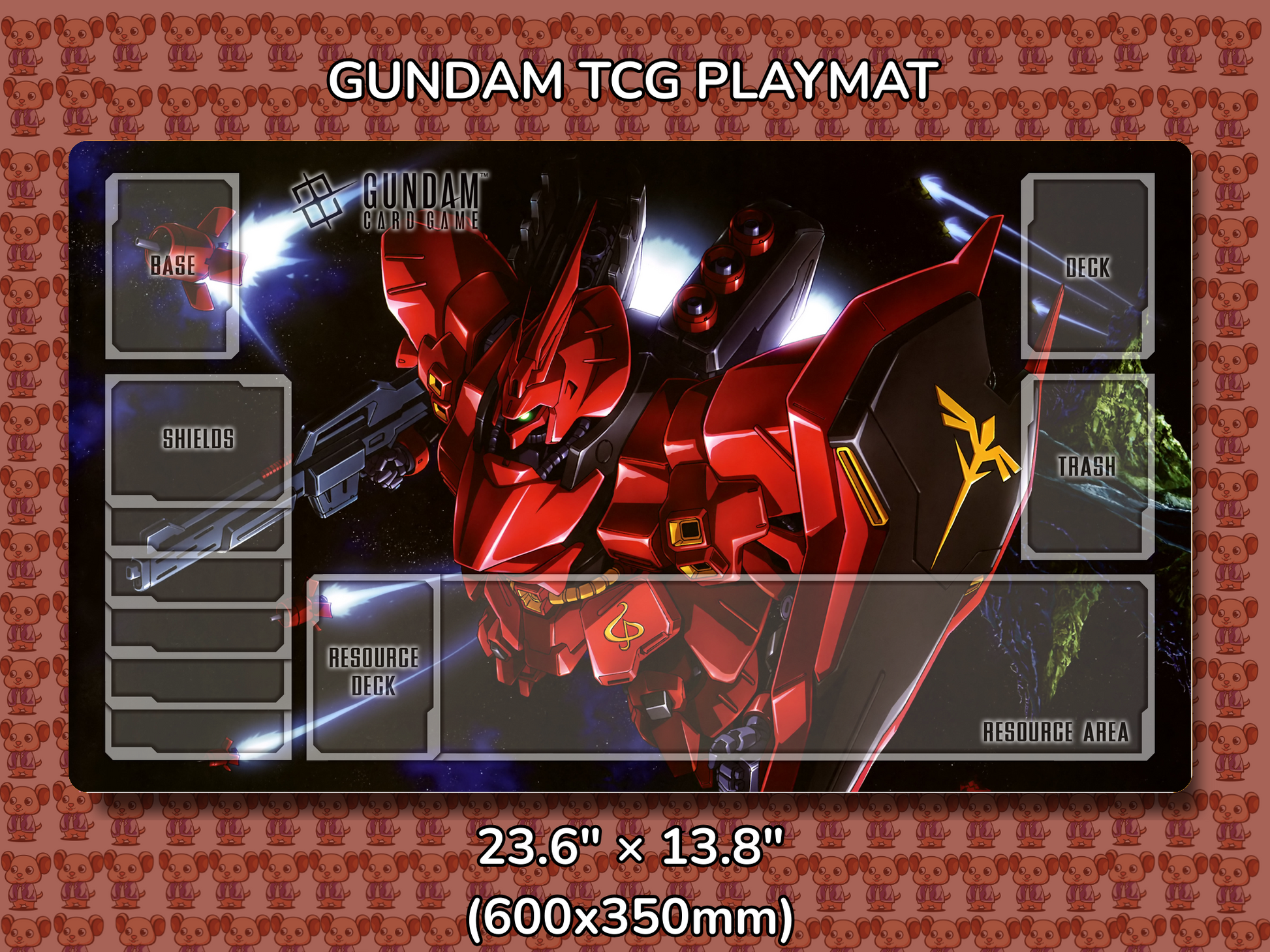 Sazabi Playmat PNG Gundam TCG Playmat Mockup