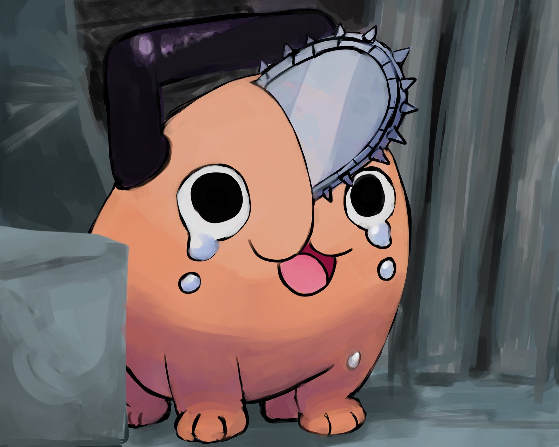 Scared Pochita Chainsaw Man V10 Mousepad